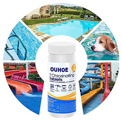 Chlorine Pool Tablets- Pool  and  Spa Chlorine Tabs- Small Chlorine Tablets Pool Spa Hot Tub for Pools Over 5000 Gallons- Water Testing Balancer Maintenance Kit for Tub Swimming Pool Spa -100PC-