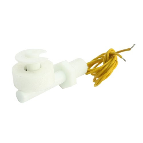 IIVVERR 11mm Thread Dia White Water Level Sensor Right Angle Liquid Floating Switch -Interruptor flotante líquido de ángulo recto- sensor de nivel de agua- diámetro de rosca de 11 mm.