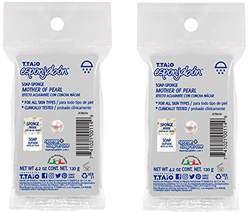 T.Taio Esponjabon Sponge Soap Concha Nacar-2 Pack