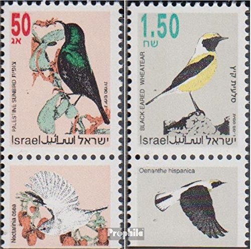 Israel 1257-1258 with Tab -Complete.Issue.- 1993 Songbirds -Stamps for Collectors-