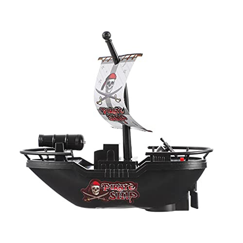 NUOBESTY Kids Pool Pirate Boat Bath Toys Electric Pirate Ship Model Pirate Yacht Toy Fun Educational Bathtub Toy for Kids Toddler Pirate Party Favors