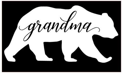 Grandma Bear Vinyl Sticker Decals for Car Bumper Window Laptop Tablet Phone -White- 6"- Grandma Bear Vinyl Sticker Decals for Car Bumper Window Laptop Tablet Phone -White- 6"-