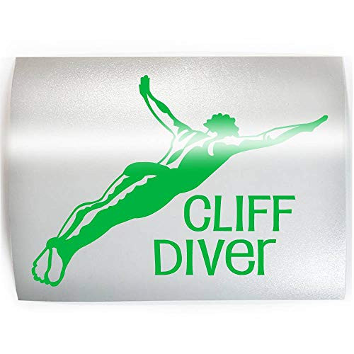 CLIFF DIVER - PICK COLOR  and  SIZE - Diving Vinyl Decal Sticker F