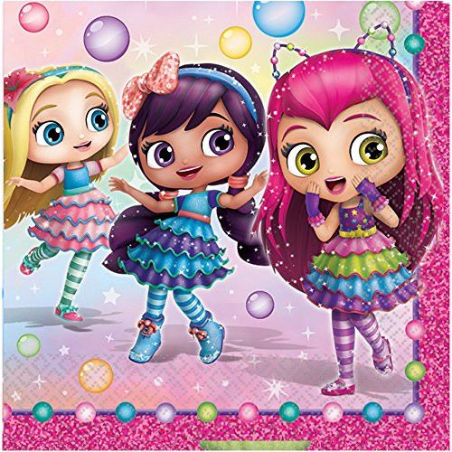 Paper Beverage Napkins - Little Charmers Tableware - 5" x 5" - 16 Pcs