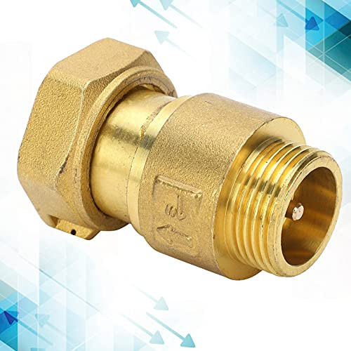 Brass Check Valve DN25 x 32 Check Valve 1?Way Telescopic Swing Water Meter 25mm / 1in Brass Threaded Connection Valve