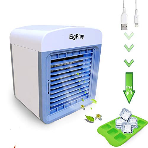EigPluy Personal Air Cooler 6.5-inch Portable Air Conditioner Fan Small Space Cooler Personal USB Desktop Fan Compact Evaporative Cooler Air Humidifier