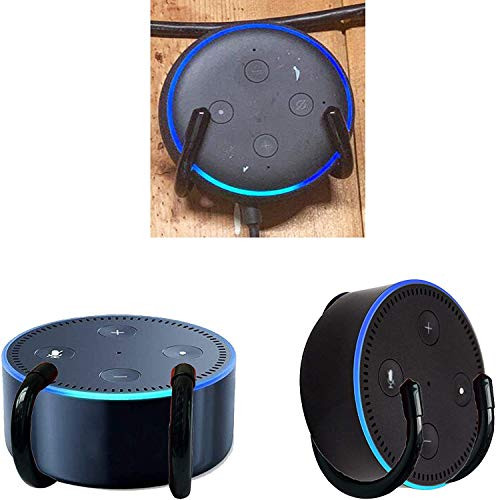 Pmsanzay 1 Pack Adjustable Solid Metal Wall Mount Stand Holder Stand Bracket Hanger Stand for Echo Dot -1st Gen- Echo Dot -2nd Gen- Echo Dot -3rd Gen- - No Echo Included - No Drilling
