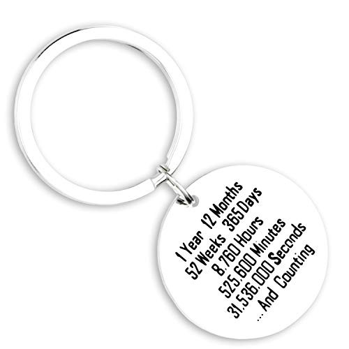 Kivosliviz 1 Year Sobriety Gifts Keychain One Year Sobriety Gifts for Women One Year Sober Keychain