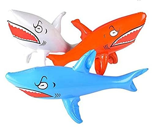 fun 3 Inflatable Sharks 24" Pool Toy Party Decoration Blow Up Toy Sea Animal Sharks Water Toy Beach fun 3 Inflatable Sharks 24" Pool Toy Party Decoration Blow Up Toy Sea Animal Sharks Water Toy Beach