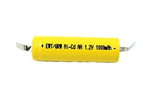 4 Pack - AA NiCd Flat top 1000 mah with tabs for shavers- Cordless Phones- etc