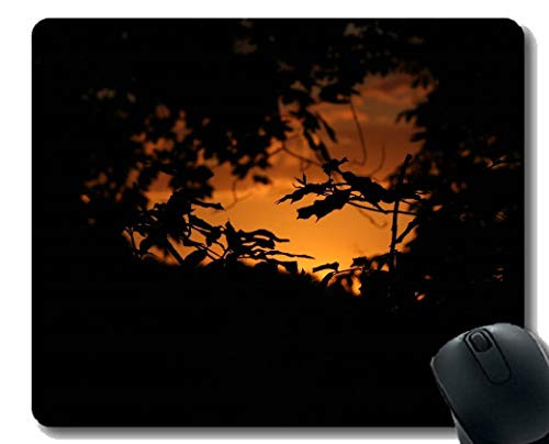 Gaming Mouse Pad Custom-Garden Pool Sunset Beach Water Luxury Swimming Gaming Mouse Mat Pad with Stitched Edges