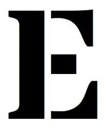 5x7 Large Letter Stencil from 4 Ply Mat Board-Stardos Font-Letter E