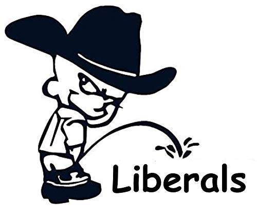 Check Custom Design Piss On Liberals Decal -Blue- 4" W-