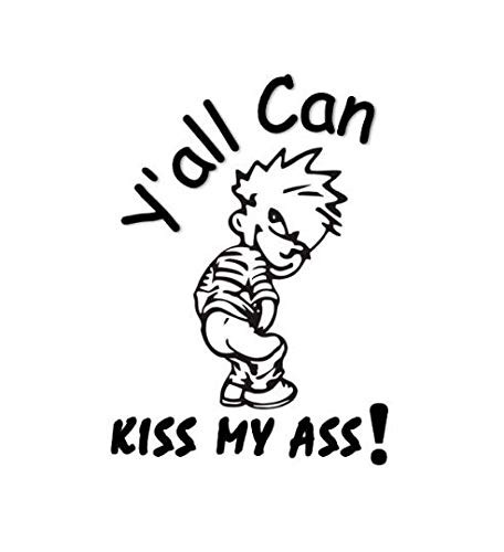 Check Custom Design Y'all Can Kiss My Ass Decal