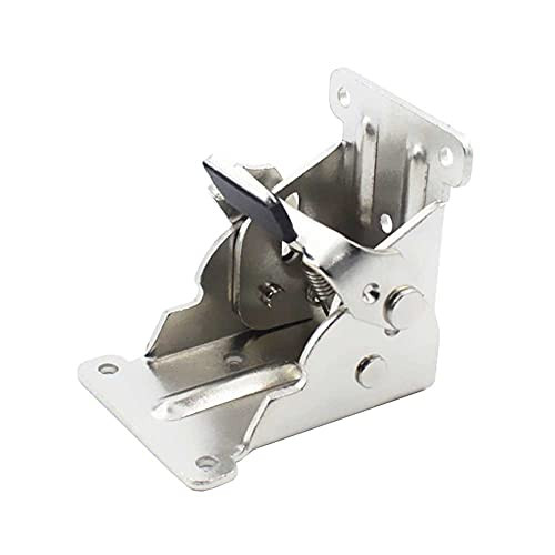 Self-Lock Folding Bracket 90 Degree Foldable Hinge Lock Extension Support Bracket Furniture Hardware for Table Leg- Bed Leg- Sofa Leg- Workbench- 1 Piece