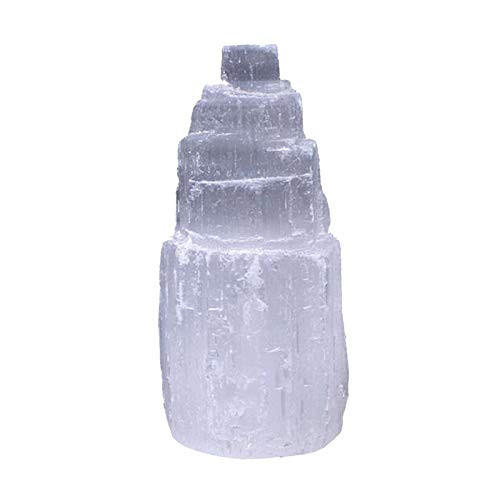 Natural White Selenite Skyscraper Tower Healing Crystal Stone Reiki Meditation Energy Protection Home Decor W4400-6cm-2.4in- Natural White Selenite Skyscraper Tower Healing Crystal Stone Reiki Meditation Energy Protection Home Decor W4400-6cm-2.4in-