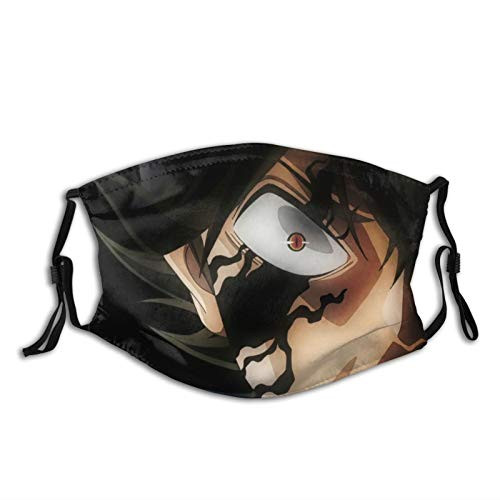 Black Clover Asta Anime Face Mask With 2 Filter Reusable Washable Cover Bandana Breathable Balaclava Protection Shield for Men Womens