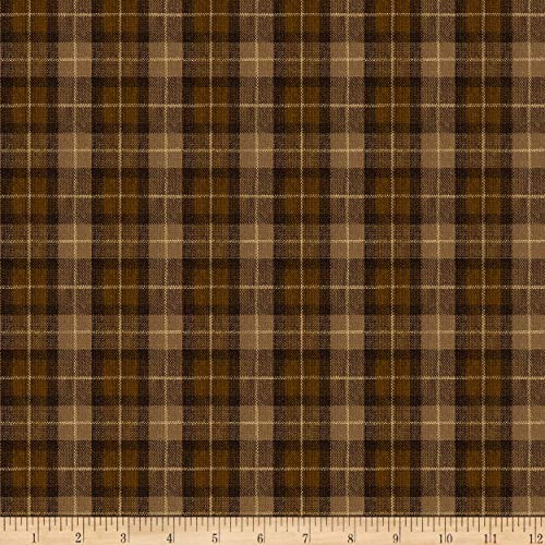 Michael Miller Lumber Checks Fabric- Toffee