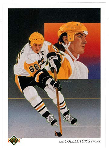 Mario Lemieux - Pittsburgh Penguins Team Checklist -Hockey Card- 1990-91 Upper Deck  305 NM/MT