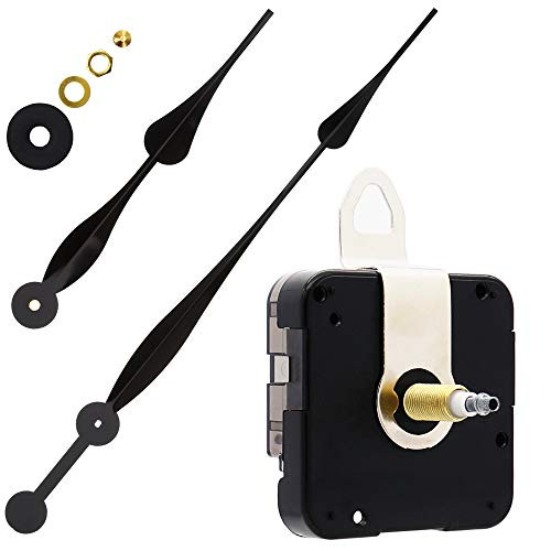 YOUNGTOWN High Torque Long Shaft Clock Movement Mechanism with 12 Inch Long Spade Hands -1 Set-