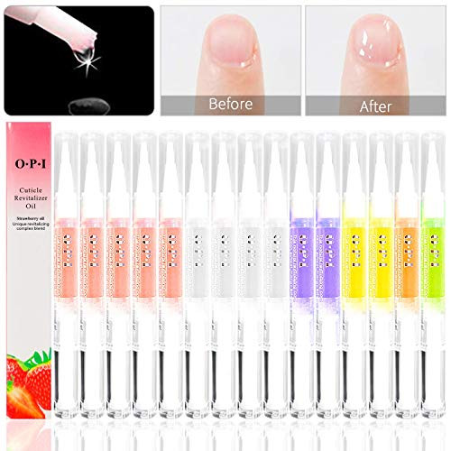 15Pcs Cuticle Oil Pens Gel-15Kinds of Fruity Smell Cuticle Revitalizer Oil Pen with Soft Brush-Nail Oil Pen Nail Nourishment Polish for Nails Moist and Treatment-Nail Oil Manicure Repair The Cuticle-
