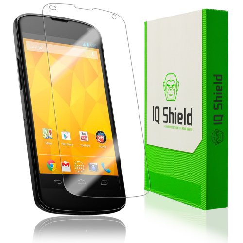 IQ Shield Screen Protector Compatible with Google Nexus 4 LiquidSkin Anti-Bubble Clear Film