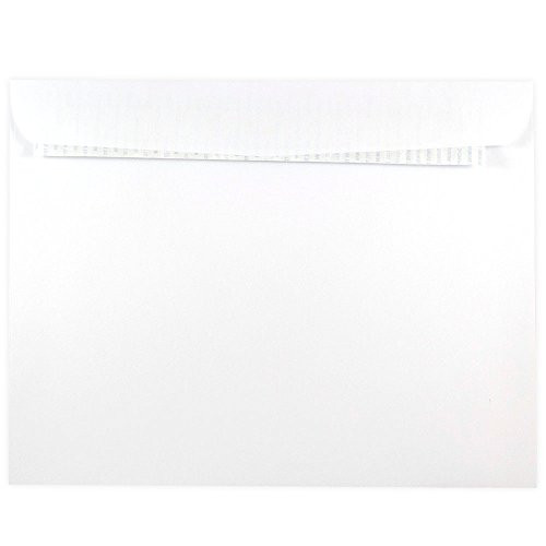 JAM PAPER 10 x 13 Booklet Envelopes with Peel and Seal Closure - White - 25/Pack