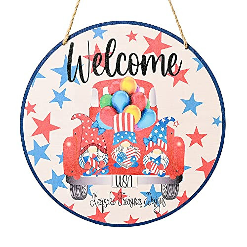 Front Door Round Wood Sign Hanging Welcome Sign for Farmhouse Porch Wooden Sign Front Door Decoration 4th of July Decor Independence Day Labor Day Home Window Wall Farmhouse Indoor Outdoor Decoration Front Door Round Wood Sign Hanging Welcome Sign for Farmhouse Porch Wooden Sign Front Door Decoration 4th of July Decor Independence Day Labor Day Home Window Wall Farmhouse Indoor Outdoor Decoration