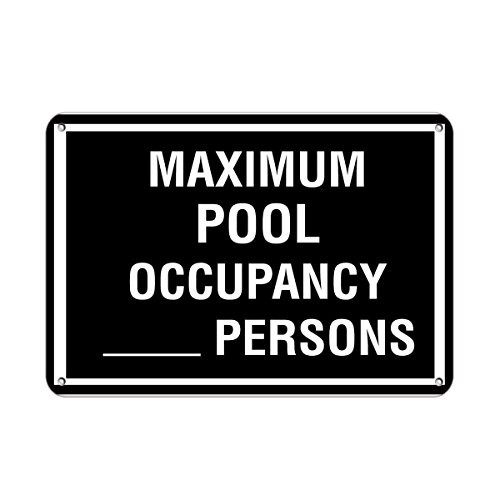 Maximum Spa Occupancy Persons Style 2 Pool Signs LABEL DECAL STICKER Sticks to Any Surface 10x7