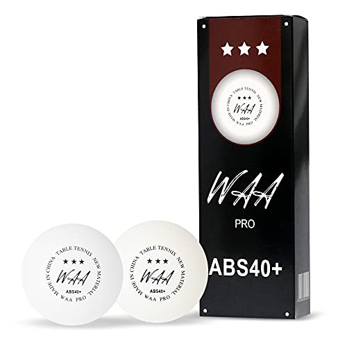 WAA PRO 3 Star Ping Pong Balls - pack of 12 --White Table Tennis Balls H40 Plus  ABS New Materials- 40mm Ping Pong Balls Bulk- Durability for Indoor / Outdoor Ping Pong Tables