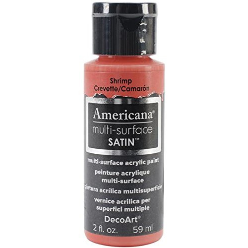 DecoArt Americana Multi-Surface Satin Acrylic Paint- 2-Ounce- Shrimp