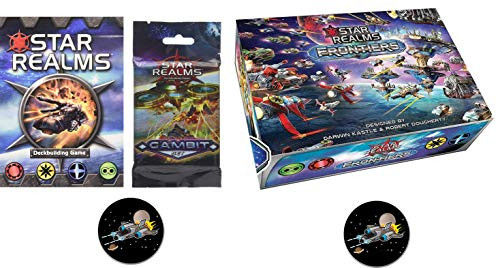 Star Realms Bundle of Base Game, Frontiers, The Gambit Set and 2 Star Fighter Buttons Star Realms Bundle of Base Game, Frontiers, The Gambit Set and 2 Star Fighter Buttons