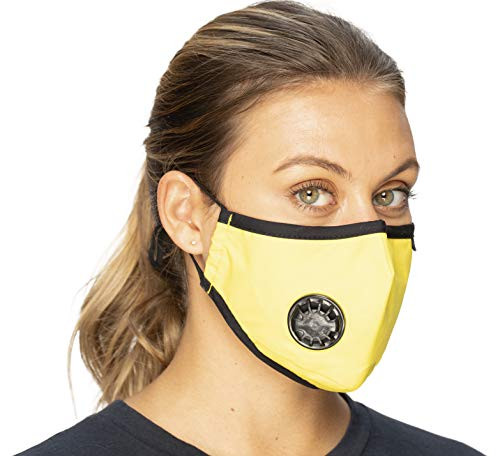 ECO-GEAR Anti Pollution Face Mask Particulate Respirator- Mask for Dust- Exhaust Gas- Smoke- Smog- Pollen and Fumes - Unisex Military Grade Washable Mouth Mask