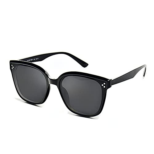 Retro Square Polarized Sunglasses Women Men Oversized Vintage Shades