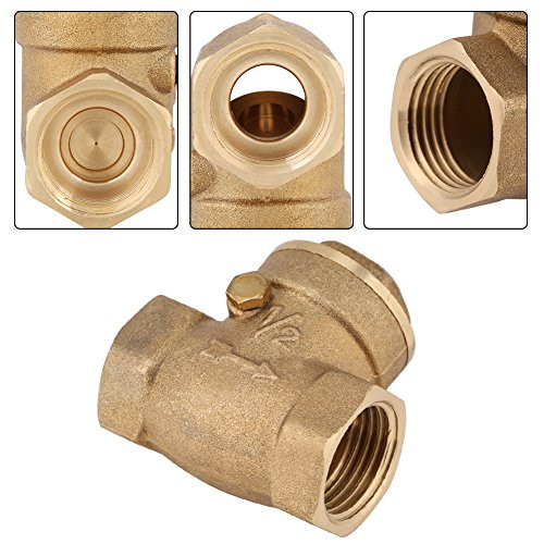 Dn15 Female Thread Brass NonReturn Swing Check Valve 232Psi Prevent Water Backflow Horizontal Check Valve Dn15
