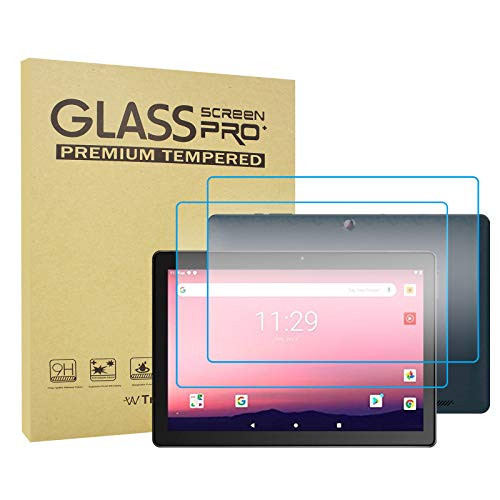 Transwon 2 Pack Tempered Glass Screen Protector for Digiland 10.1 Tablet DL1036- Digiland DL1036 Screen Protector- Digiland 10.1 Screen Protector