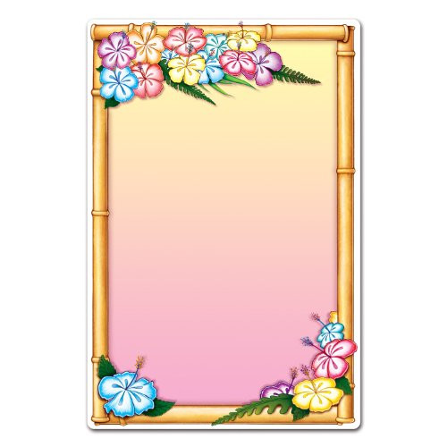 Beistle Luau Menu Board- 21-1/4 by 13-1/2-Inch