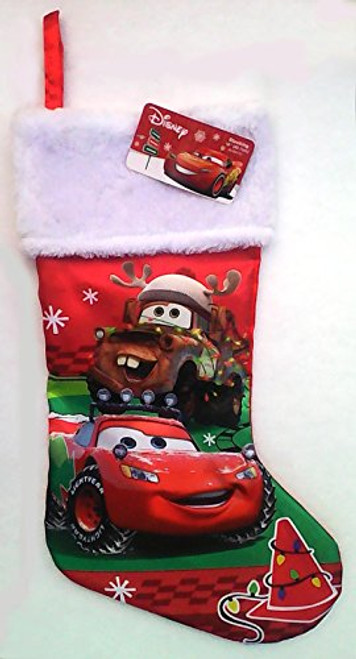 Disney Pixar Cars Satin Christmas Stocking - 16 Inches Long with Plush White Cuff Disney Pixar Cars Satin Christmas Stocking - 16 Inches Long with Plush White Cuff