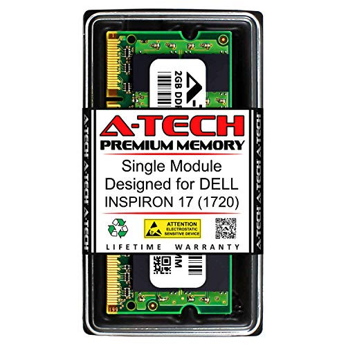 A-Tech 2GB RAM for DELL INSPIRON 17 -1720- - DDR2 800MHz SODIMM PC2-6400 200-Pin Non-ECC Memory Upgrade Module