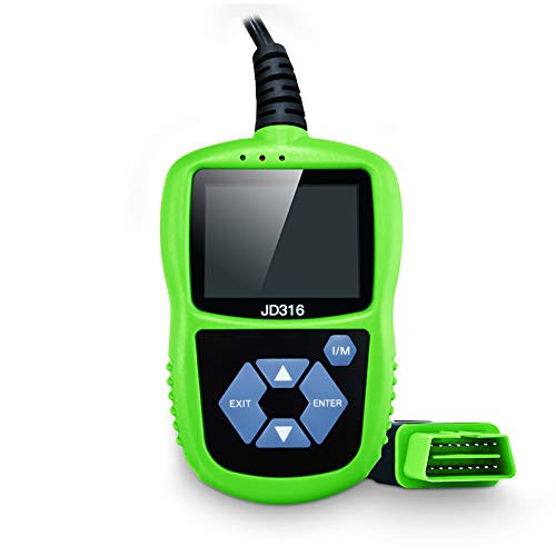 JD Automotive Tool Universal OBDII Scanner- Auto Engine Fault Code Reader- Can Code Reader- Auto Check Engine Light- Auto Diagnostic Scanning Tool -Green-
