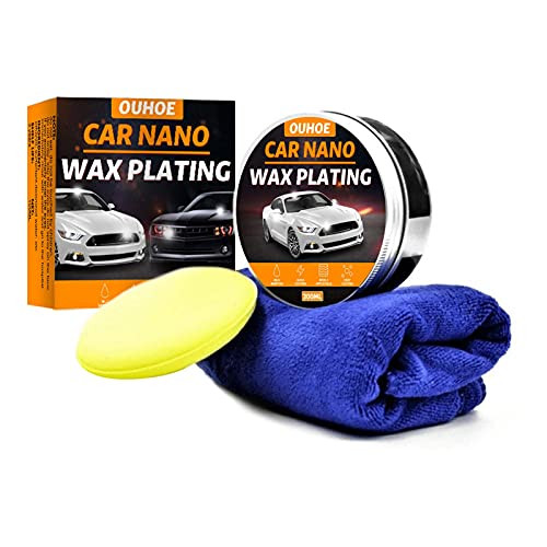 jiota Car Coating Wax- Plating Set Car Anti-Scratch Wax for Removing Deep Scratches and Stains- Premium Auto Paint Scratch Repair Wax Glossy Wax for Scratches Fast Repair Steady