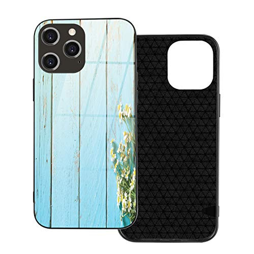 Compatible with iPhone 12 pro max case?Daisy?Picturesque of a Bouquet on a Wooden Table-Pale Blue Green.Shockproof -Full Body Protection- -6.7 inch- Compatible with iPhone 12 pro max case?Daisy?Picturesque of a Bouquet on a Wooden Table-Pale Blue Green.Shockproof -Full Body Protection- -6.7 inch-
