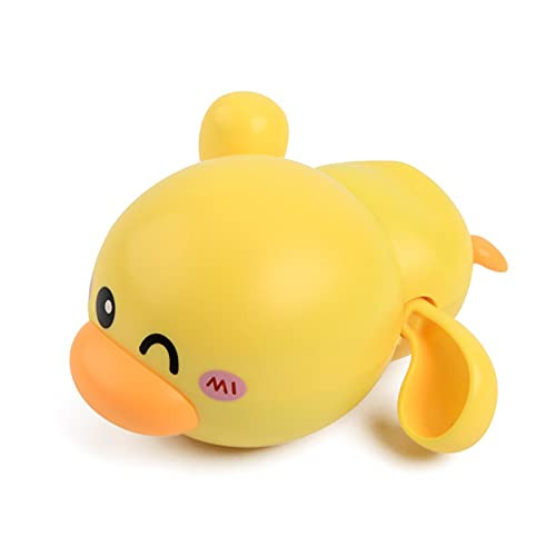 Honadar Wind up Duck Bath Toys?Cartoon Duck Shaped Shower Play for Bathroom?Cute Swimming Duck Pool Toy for Toddlers  and  Kids -Yellow-