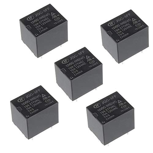 Davitu Module Board Relay Module - 5Pcs HF3FF-JQC-3FF- 005 012 024-1HS 5V 12V 24V DC 10A 4Pin Relay Module - -Voltage: 5V-