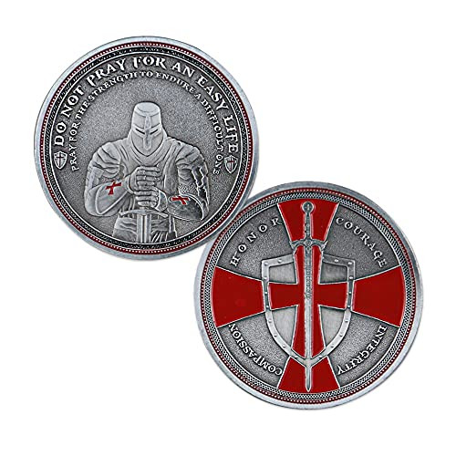 BHealthLife Knight Templar Red Cross Challenge Coin Collection Religious Coin Commemorative Gift