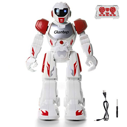 Glantop Remote Control RC Robots Interactive Walking Singing Dancing Smart Programmable Robotics for Kids Boys Girls (Red)