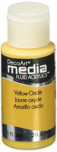 Deco Art Media Fluid Acrylic Paint- 1-Ounce- Yellow Oxide