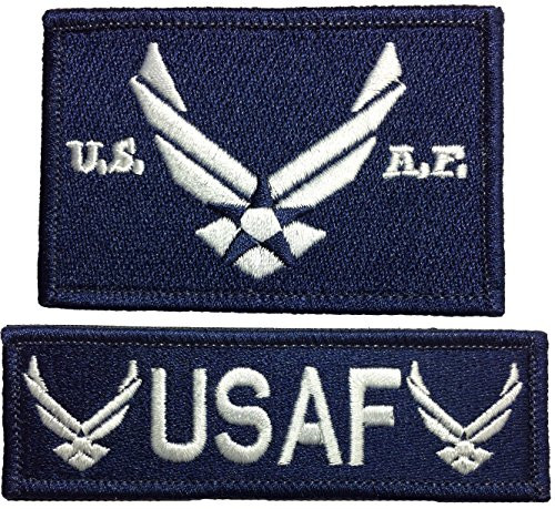 Papapatch Tactical USAF Hook and Loop Touch Fasteners Backing Patch and Tab Set - Navy Blue -PS-Hook-USAF-Navy-Set-