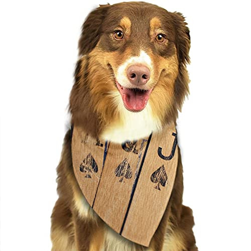 Dog Bandana On The Card Table Scarf Dog Accessories Triangle Pet Scarf Washable Reversible Dog Bandana Printing Kerchief Neckerchief Handkerchief for Pet Dog Cat