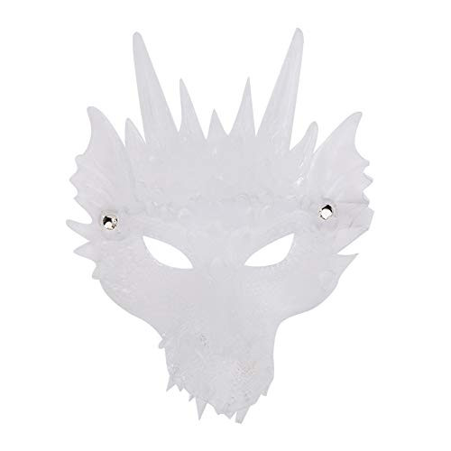Dragon Face Shield- 3D Silicone Animal Dragon Mask Halloween Party Costume Cosplay Prop for Adults Children-Transparent-